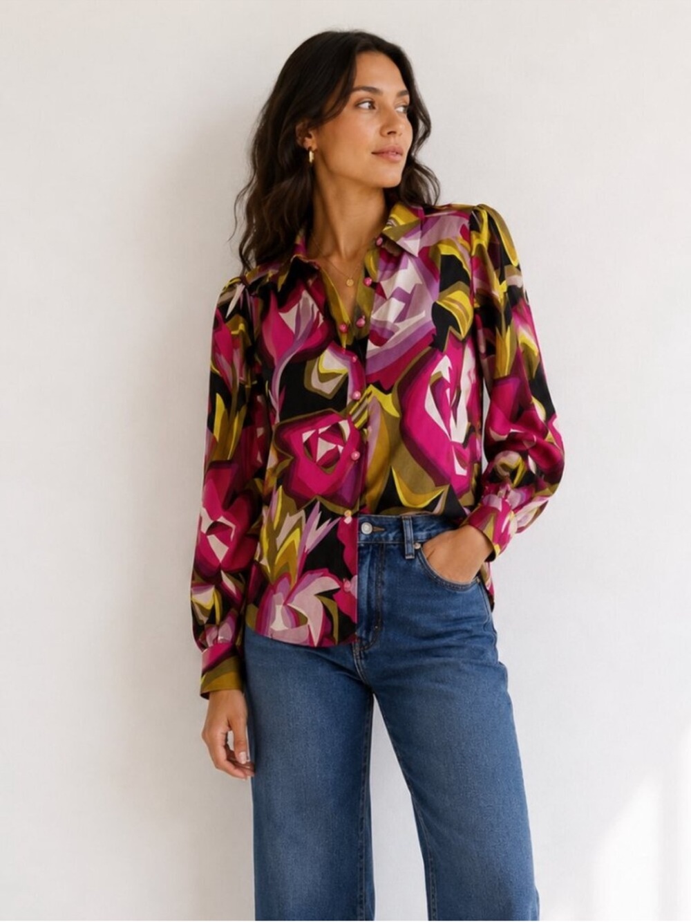 Missoni for Target Chiffon Geometric Floral Blouse Women’s Small